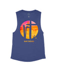 Heather Navy Flowy Tank