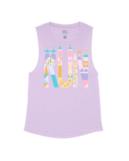 Lavender Flowy Tank / S