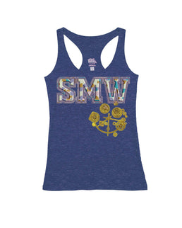 Heather Navy Racerback / M