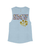Stone Blue Flowy Tank