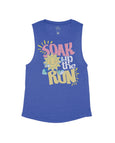 Heather Navy Flowy Tank