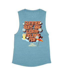 Deep Teal Flowy Tank / S