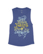Heather Navy Flowy Tank