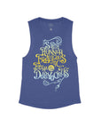 Heather Navy Flowy Tank