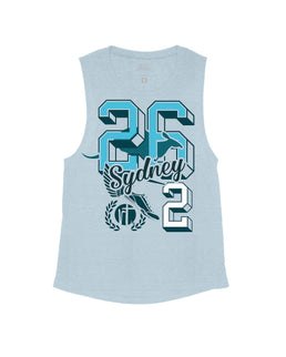 Stone Blue Flowy Tank / S