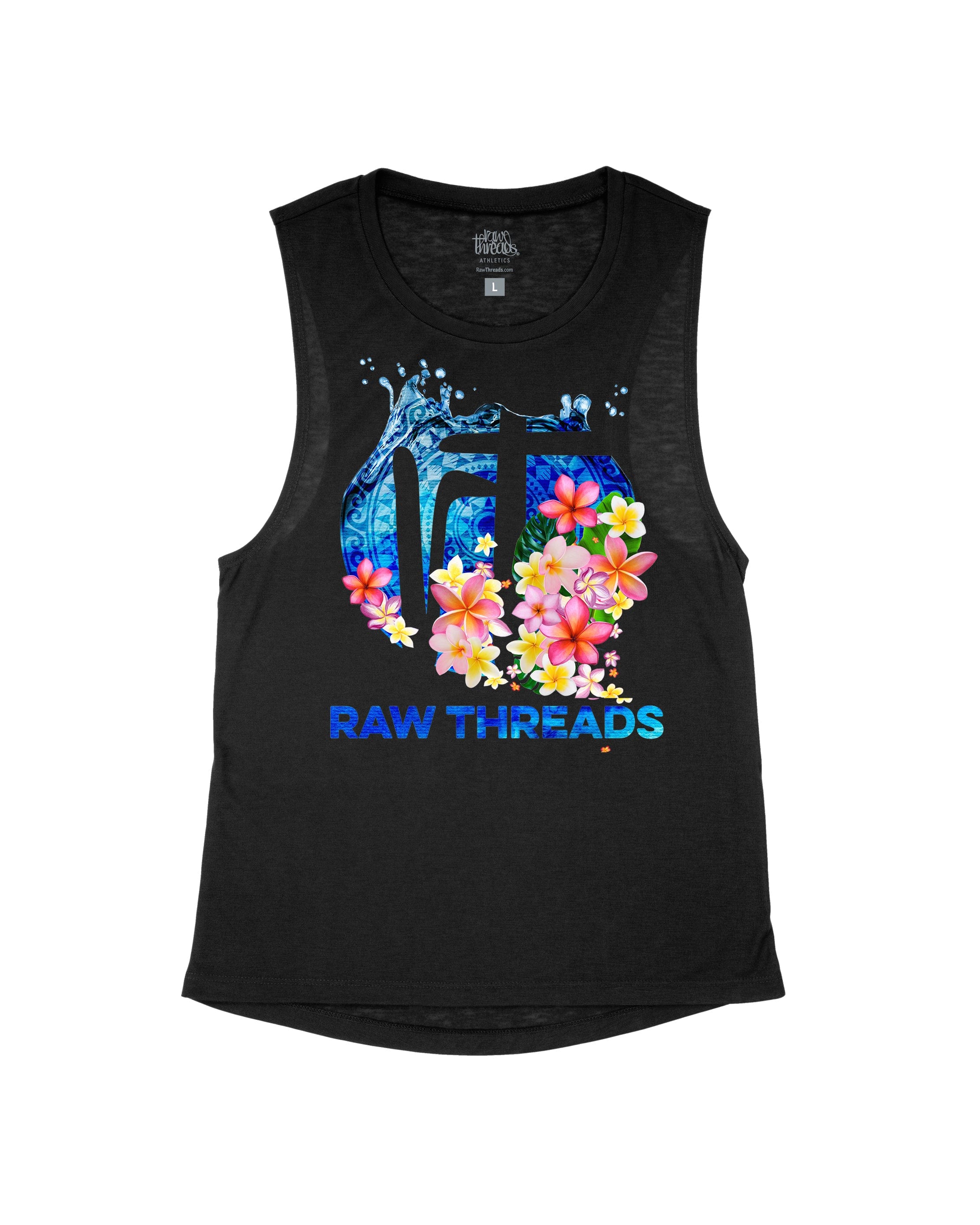 Tropical Flowers Raw Threads Logo