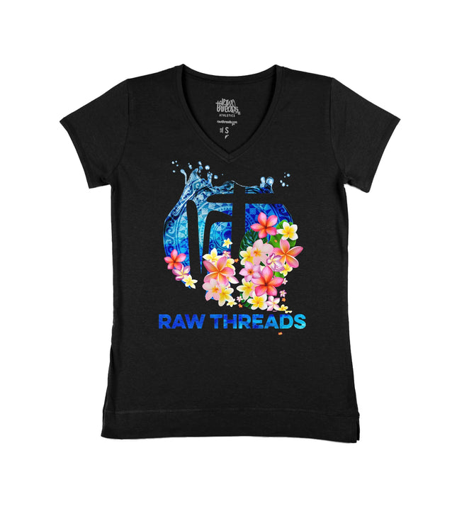 Tropical Flowers Raw Threads Logo