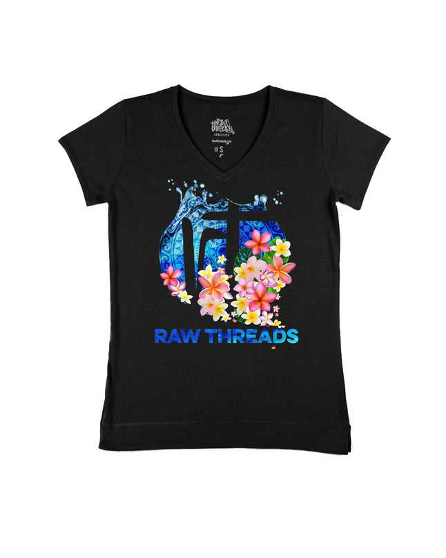 Tropical Flowers Raw Threads Logo