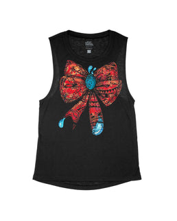 Black Flowy Tank / S