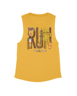 Golden Flowy Tank / XS