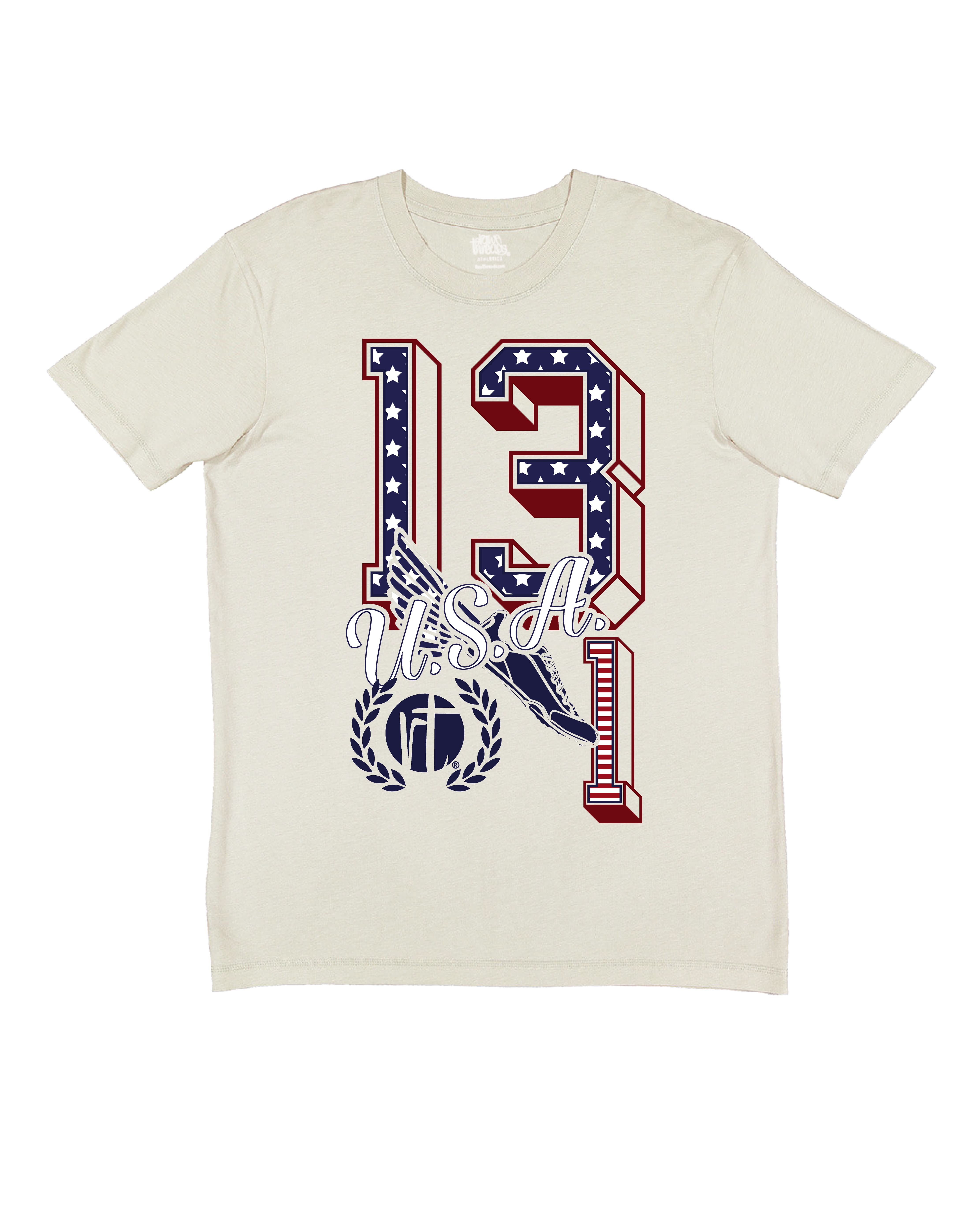 US.A Flag 13.1 Varsity Letters