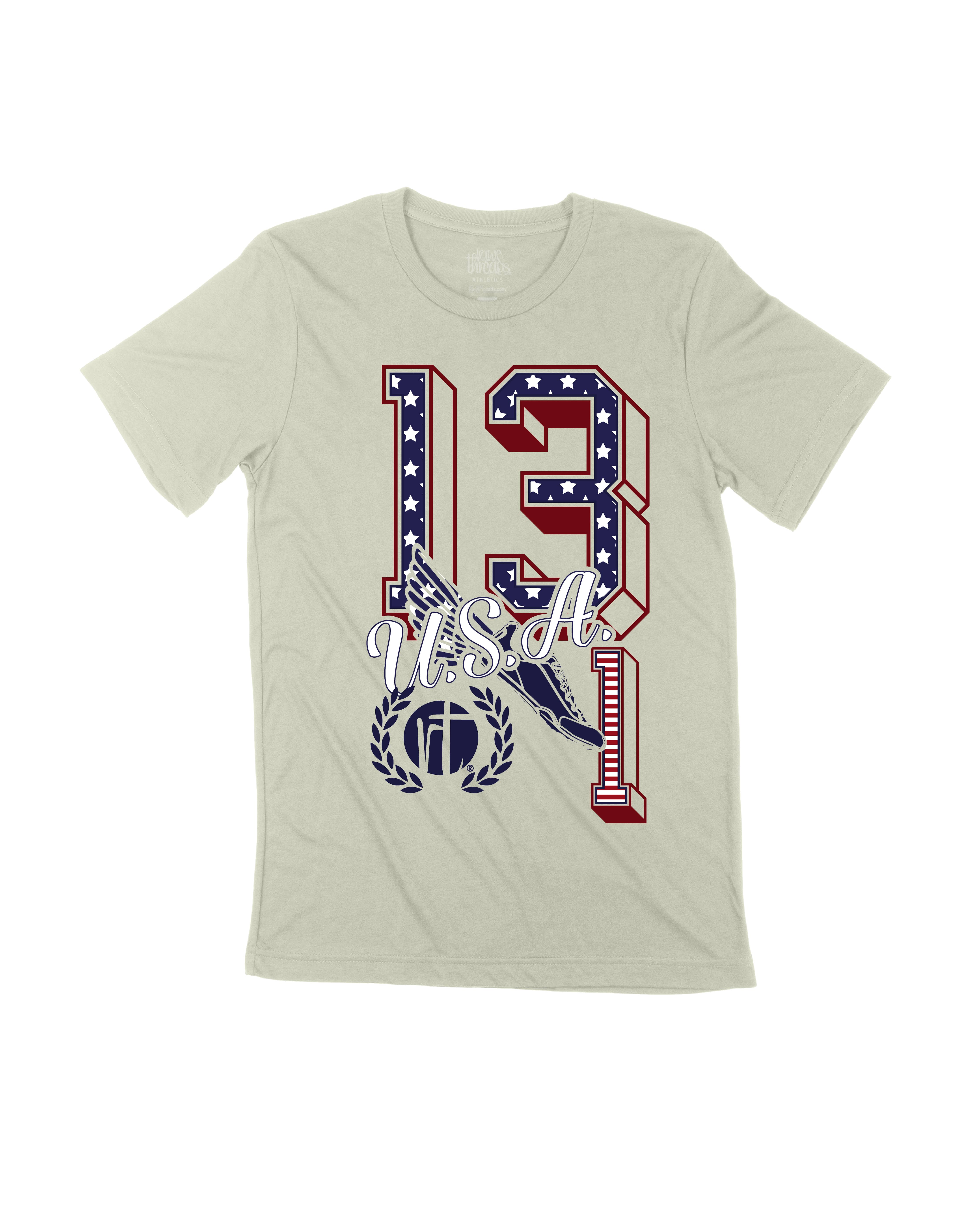 US.A Flag 13.1 Varsity Letters