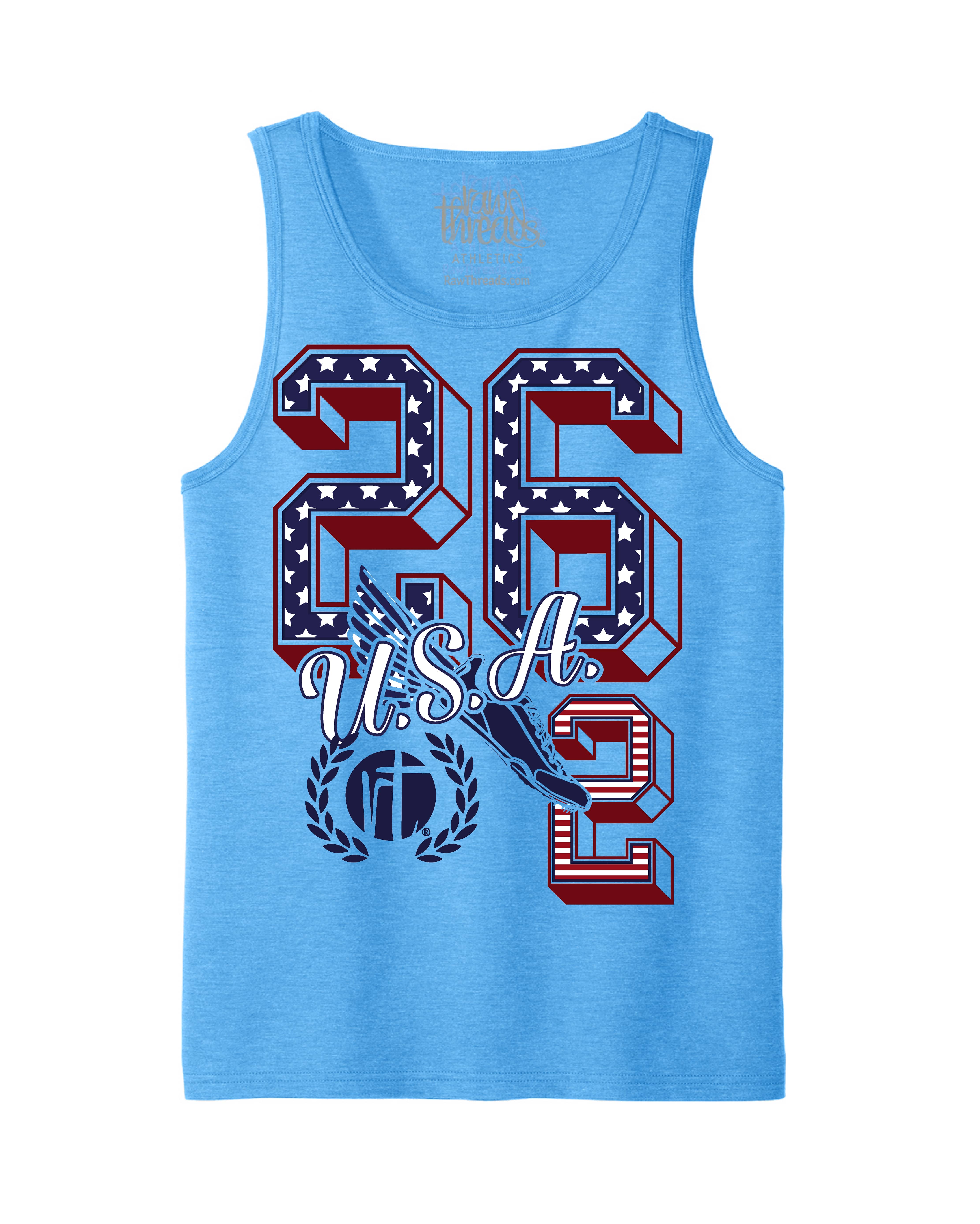US.A Flag 26.2 Varsity Letters
