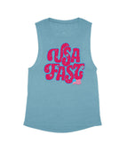 Heather Teal Flowy Tank