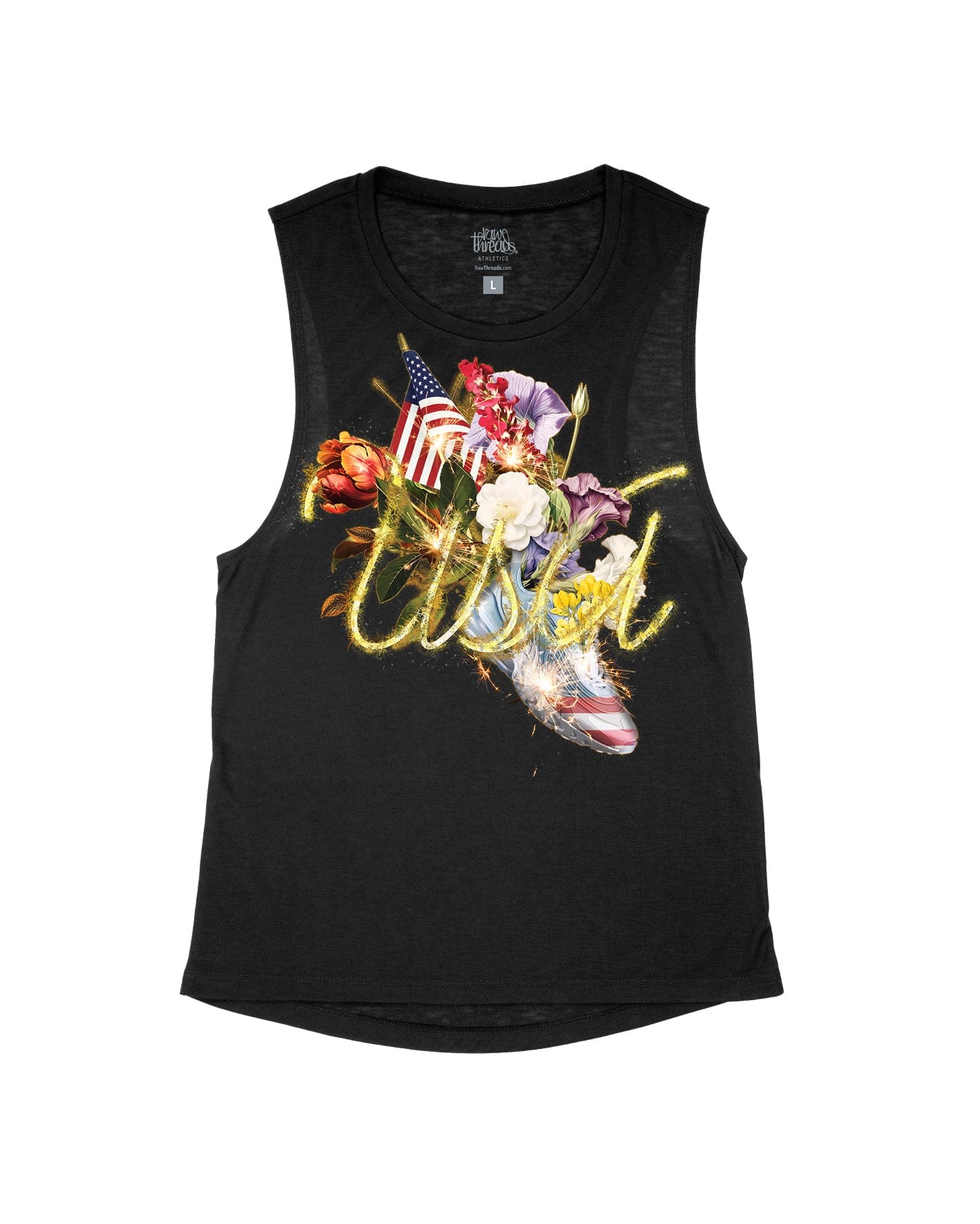 USA Flag and Sparklers Running Shoe