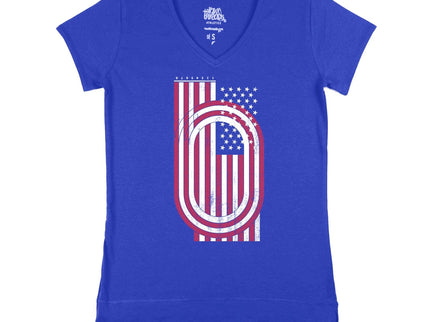 USA Flag and Track Optical Illusion