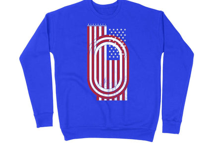 USA Flag and Track Optical Illusion