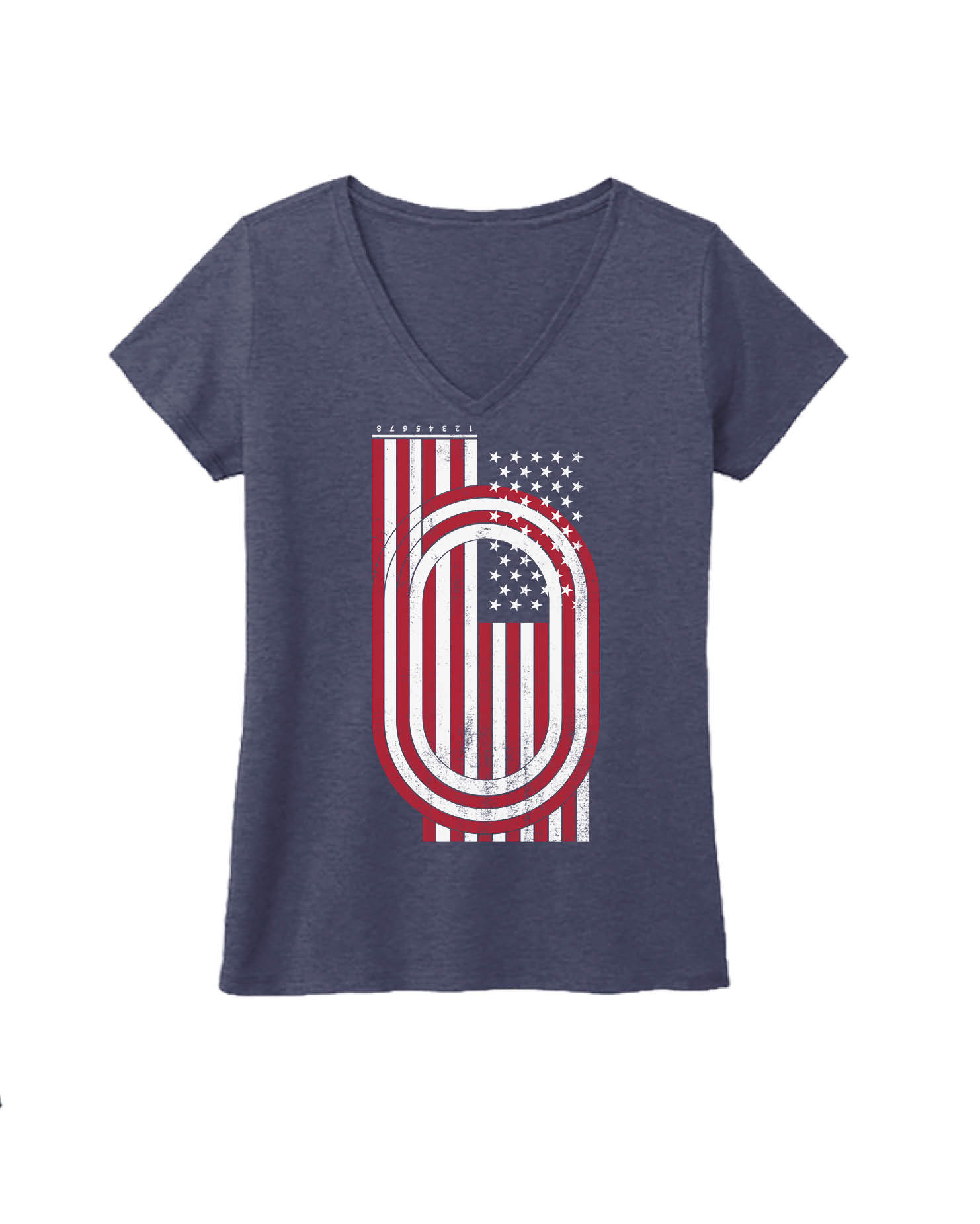 USA Flag and Track Optical Illusion