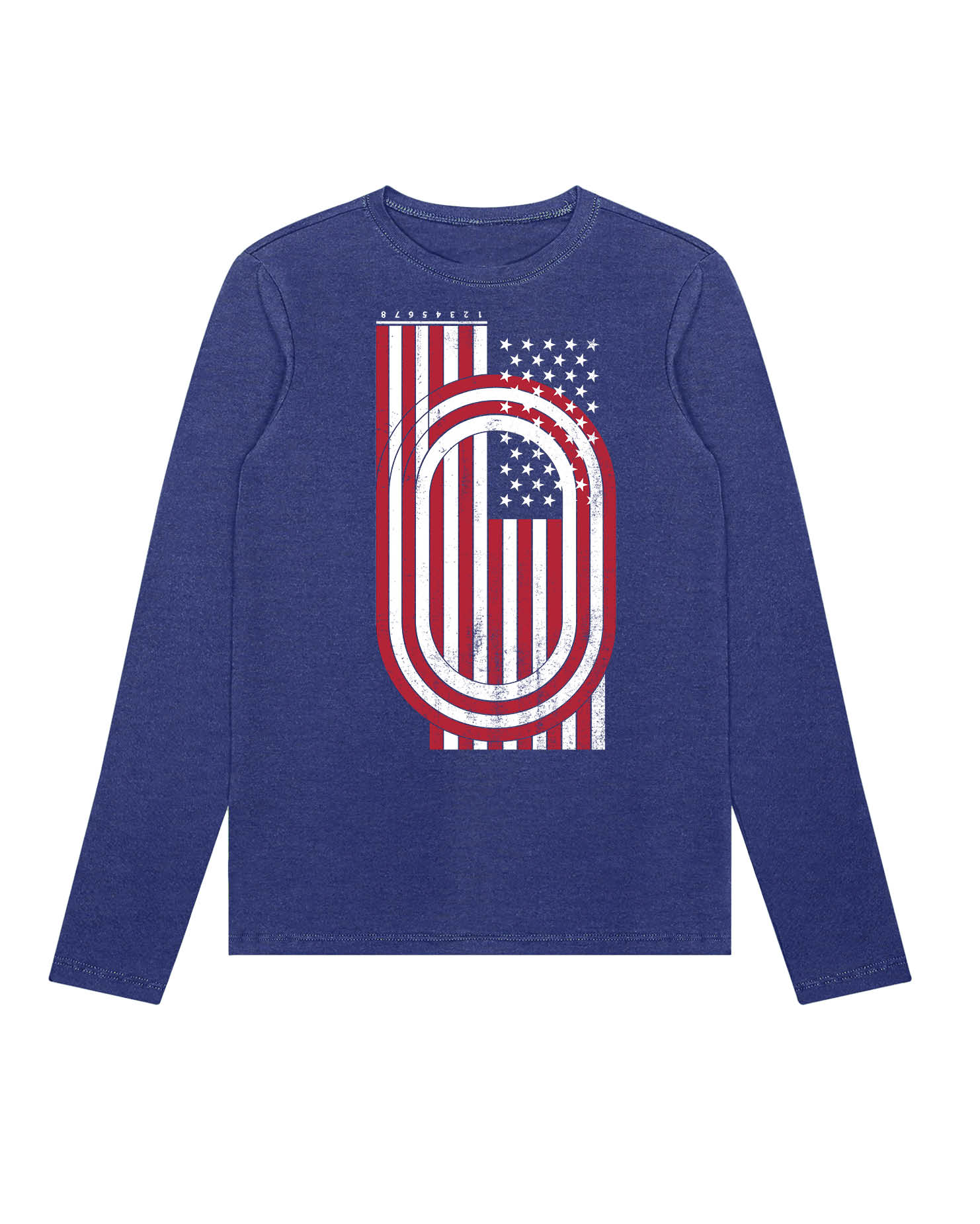 USA Flag and Track Optical Illusion