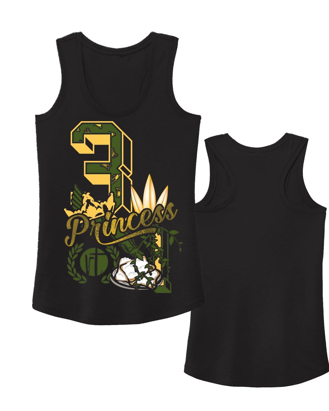 Water Lily Princess Varsity Block Numbers