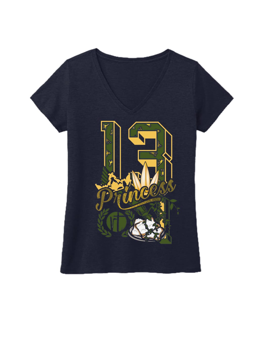 Water Lily Princess Varsity Block Numbers