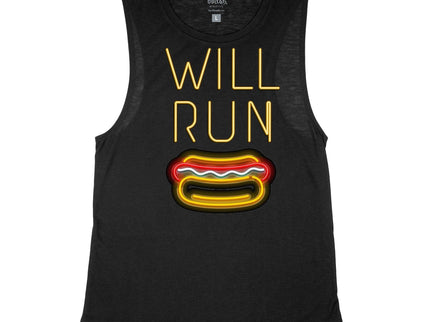 Will Run for HOT DOGS Neon