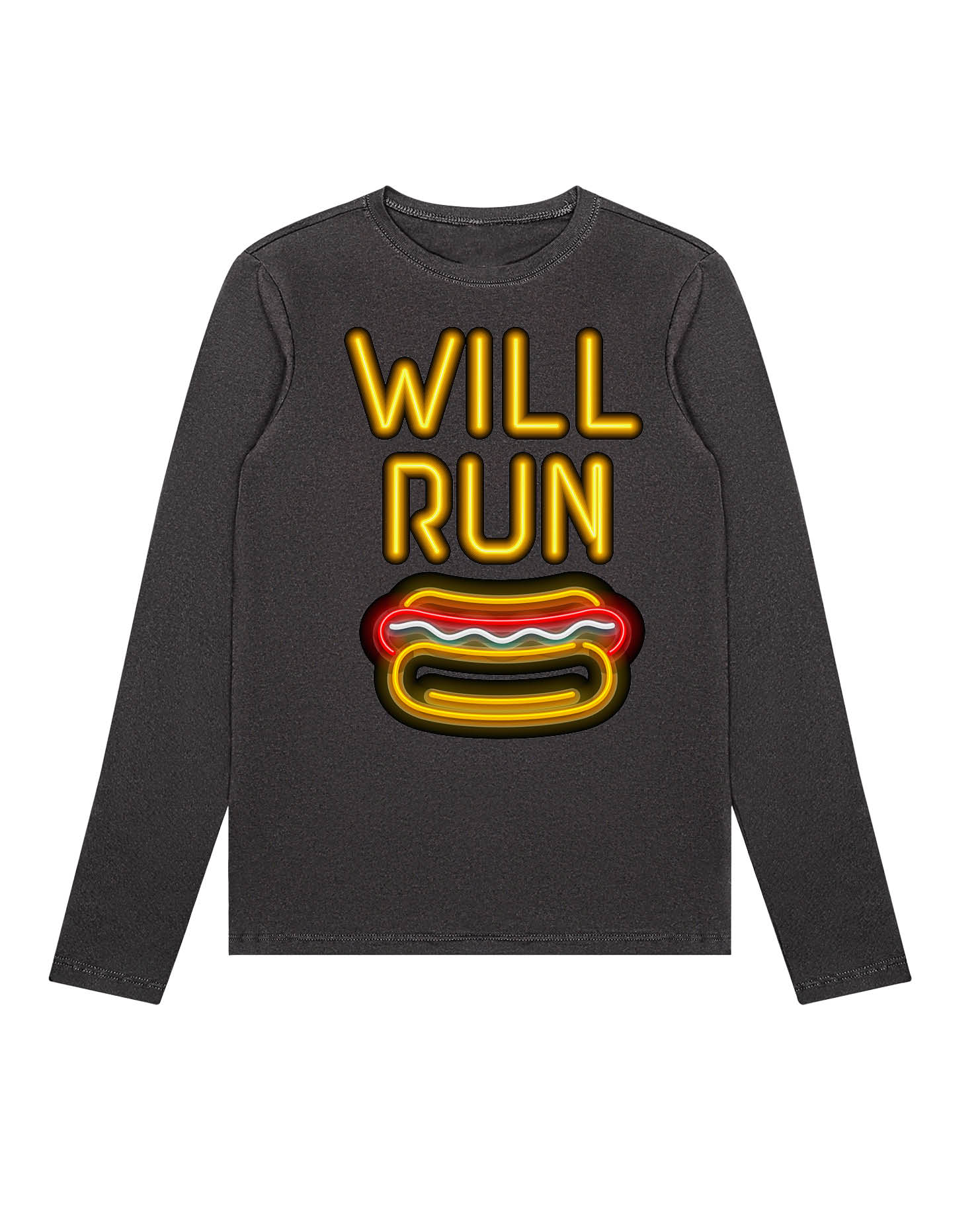 Will Run for HOT DOGS Neon