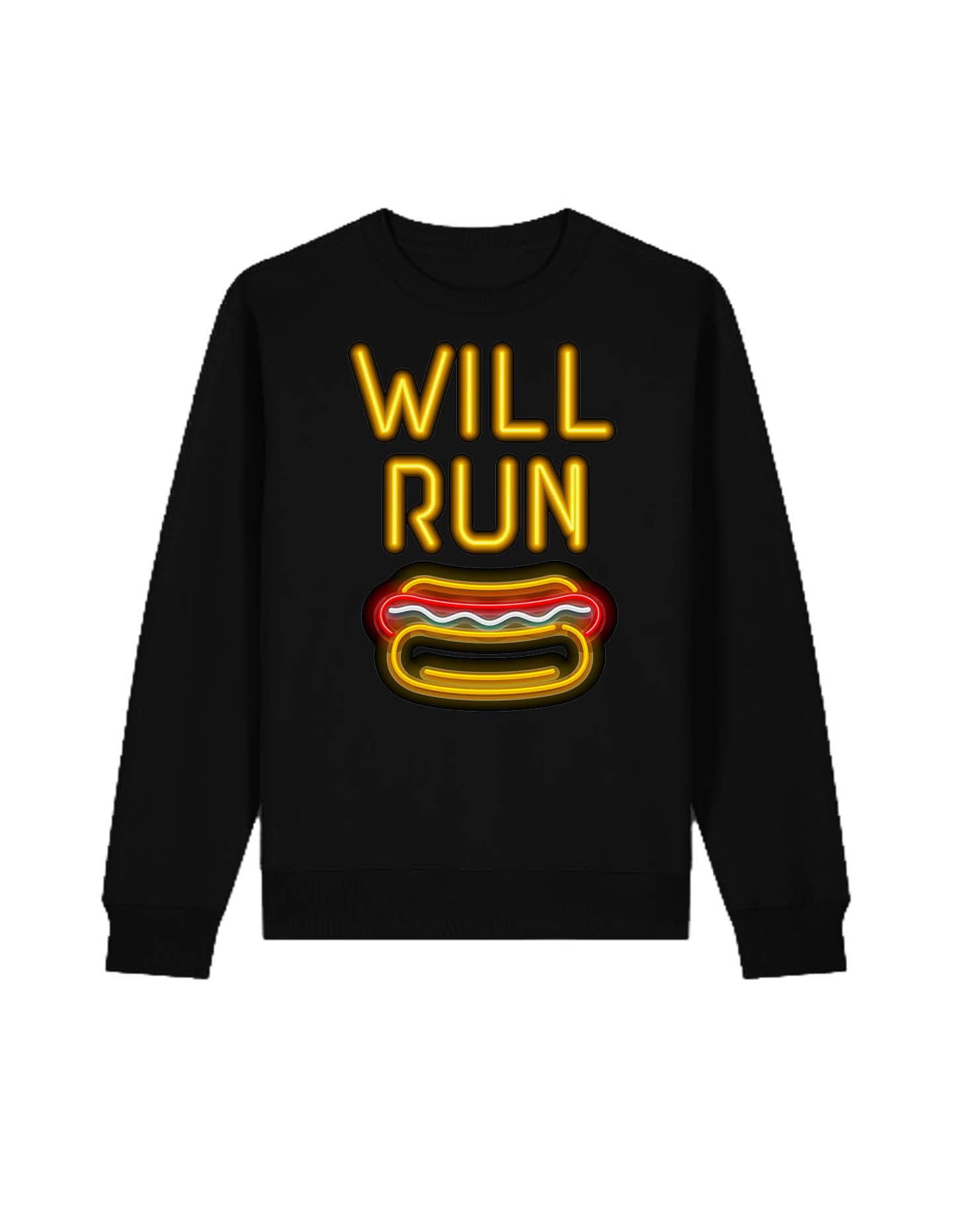 Will Run for HOT DOGS Neon