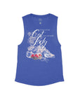 Heather Navy Flowy Tank