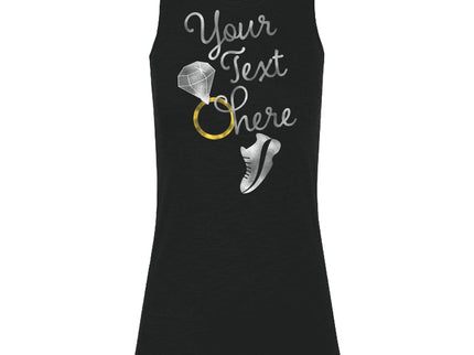 Your text here wedding rings and runner shoe