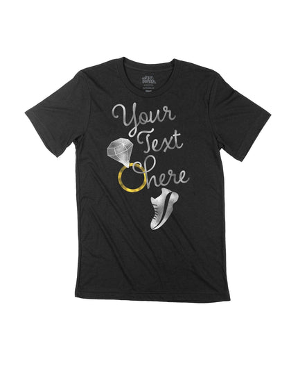 Your text here wedding rings and runner shoe