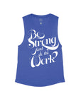 Heather Navy Flowy Tank