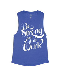 Heather Navy Flowy Tank / S