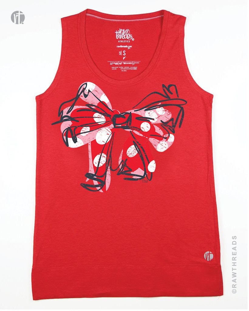 Red Polka Dot Bow Equilibrium Tank