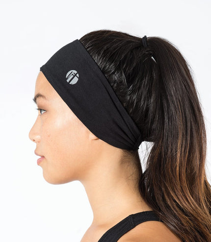 Black Recycled Polyester Headband