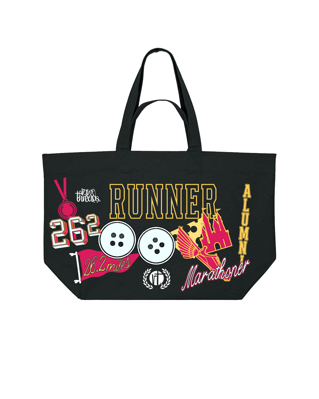 26.2 Mile Runner Recycled Oversized Tote Bag
