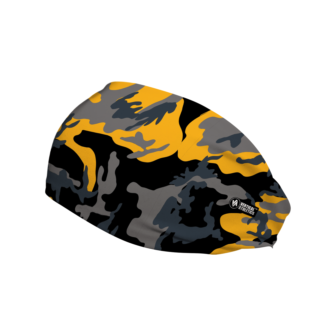 Cooling Headband: Black and Gold Camo