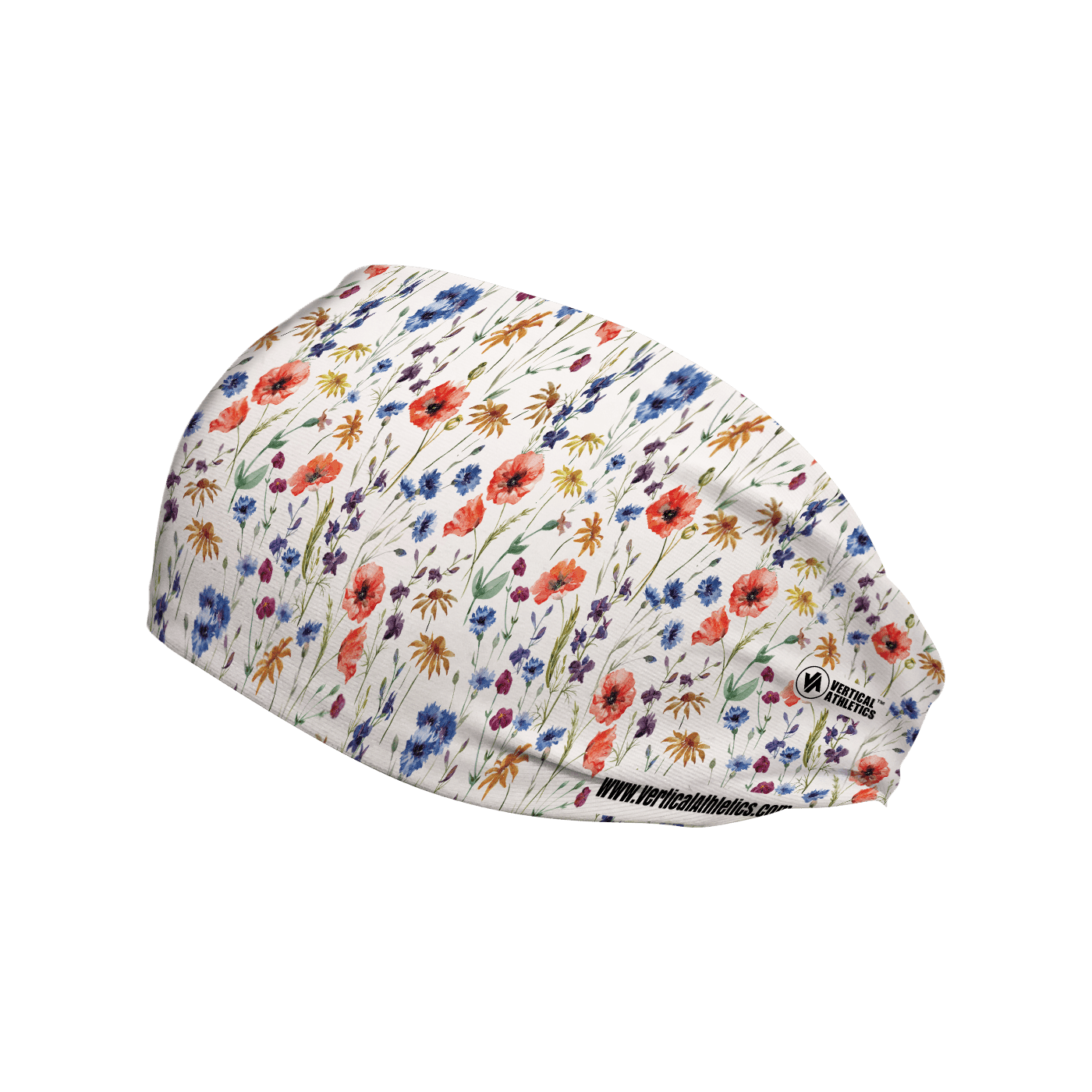 Cooling Headband: Wild Flowers (White)