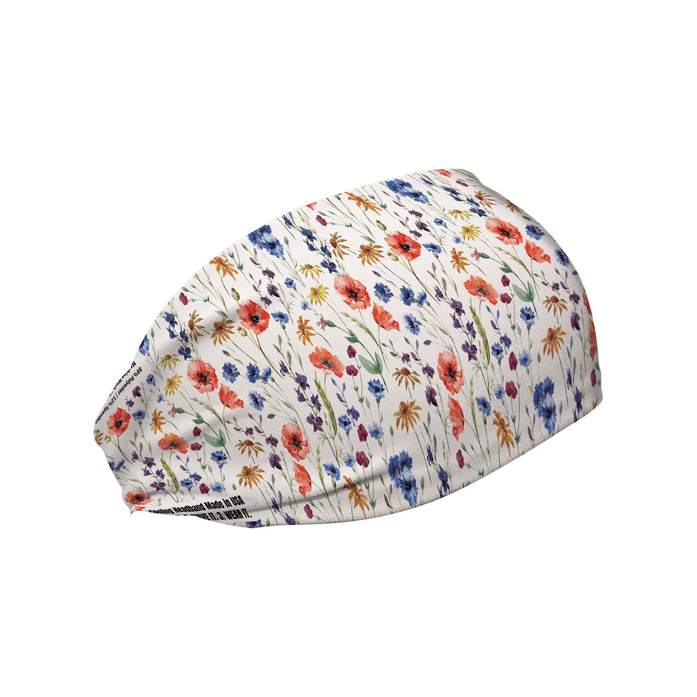 Cooling Headband: Wild Flowers (White)