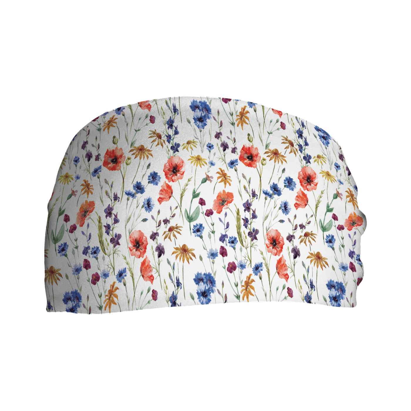 Cooling Headband: Wild Flowers (White)