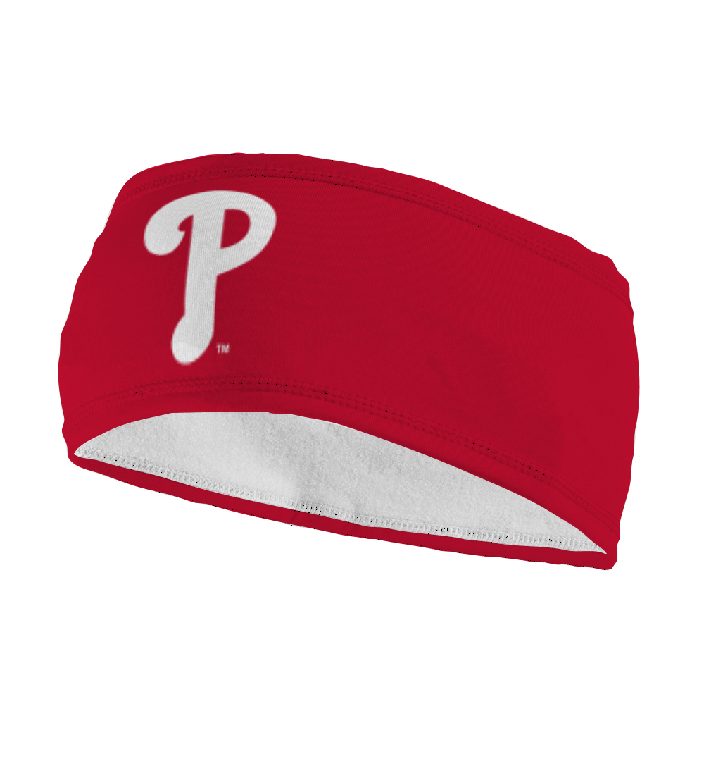 Phillies Fleece Headband: Red Cap Logo