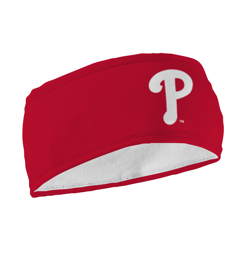 Phillies Fleece Headband: Red Cap Logo